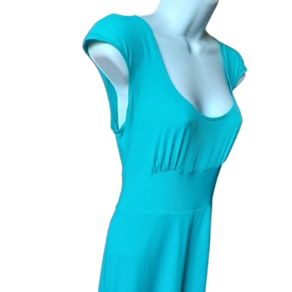 Blue Midi Dress Size Large - Picture 3 of 4